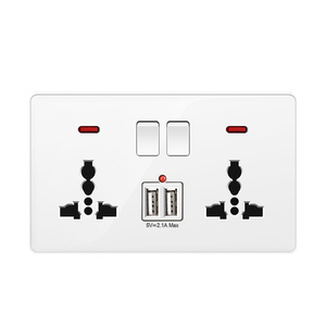 Prise murale universelle 5 broches en plastique 3.1A USB C, interrupteur électrique d'éclairage mural 1/2/3/4 Gang, prise de charge rapide UK Type-C 18W - Product Image 4