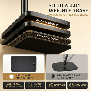 Custom Heavy Duty Telescopic Floor Stand 360&deg; Rotating Aluminum Phone <strong>Tablet</strong> <strong>Holder</strong> 2.6KG 4-12.9" Universal for Office OEM Bulk - Product Image 2