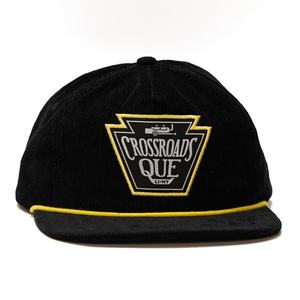 Casquettes Snapback en velours côtelé personnalisées, 5 panneaux, logo tissé, casquettes non structurées avec cordon - Product Image 2