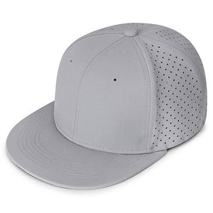 Gorra de Béisbol de Sarga de Algodón de 6 Paneles Sin Estructura, Gorra Snapback Lisa Ajustada con Orificio - Product Image 1