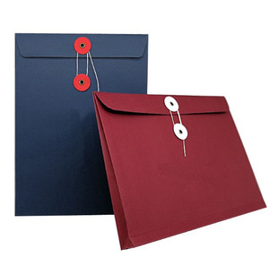 Bán Buôn Tùy Chỉnh Giá Rẻ Nút Đóng Cửa C5 Brown Kraft Giấy Phong Bì Với Chuỗi Tie - Product Image 5