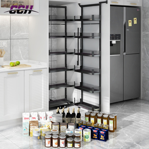 Accesorios para Muebles de Cocina, Cesta de Vidrio Extraíble Alta para Despensa, Multifuncional, con Cierre Suave - Product Image 2