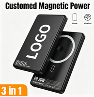 Power Bank Magnetik Nirkabel 5000mAh 20W PD Pengisian Cepat Ultra Tipis Portabel untuk Perjalanan Bisnis dan Penggunaan Sehari-hari