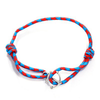 Bracelets de charme en métal ancre de mer faite à la main plage d'été Boho coloré corde tissée océan surf marin bracelets bijoux