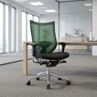 Chaise de bureau exécutive en maille avec support lombaire et base chromée pour salle de réunion et bureau