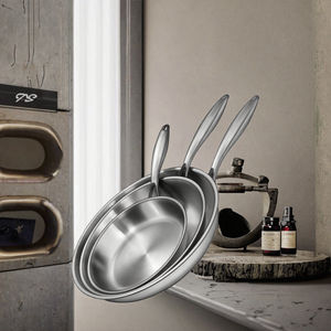 Juego de Sartenes de Acero Inoxidable 304 de Triple Capa, Antiadherentes, Resistentes al Calor, de 8, 10 y 12 Pulgadas, Aptas para Gas e Inducción - Product Image 3