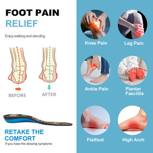 Sport Shock Absorption Plantar Fasciitis Insoles Arch Support <b>Inserts</b> Comfort Cushion Pain Relief Insoles <b>for</b> Flat Feet - Product Image 2