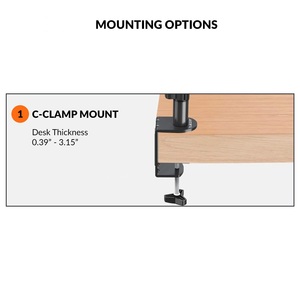 Máy tính duy nhất màn hình đứng Chiều cao bàn có thể điều chỉnh cánh tay núi hỗ trợ đến 30inch với màu đen trực tiếp từ Ấn Độ Nhà cung cấp - Product Image 4