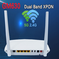 Terminal de Red Óptica FTTH GM630 XPON ONU ONT 4GE+AC1200 Módem de Fibra Óptica WiFi de Doble Banda GPON EPON Firmware en Inglés