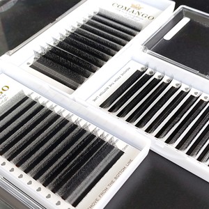 CoMango - Extensiones de Pestañas en Forma de U, Color Negro Mate, 3/4/5D, Curvatura C/D/L/M, Pestañas Naturales Suaves, Pestañas Postizas con Efecto de Abertura - Product Image 6