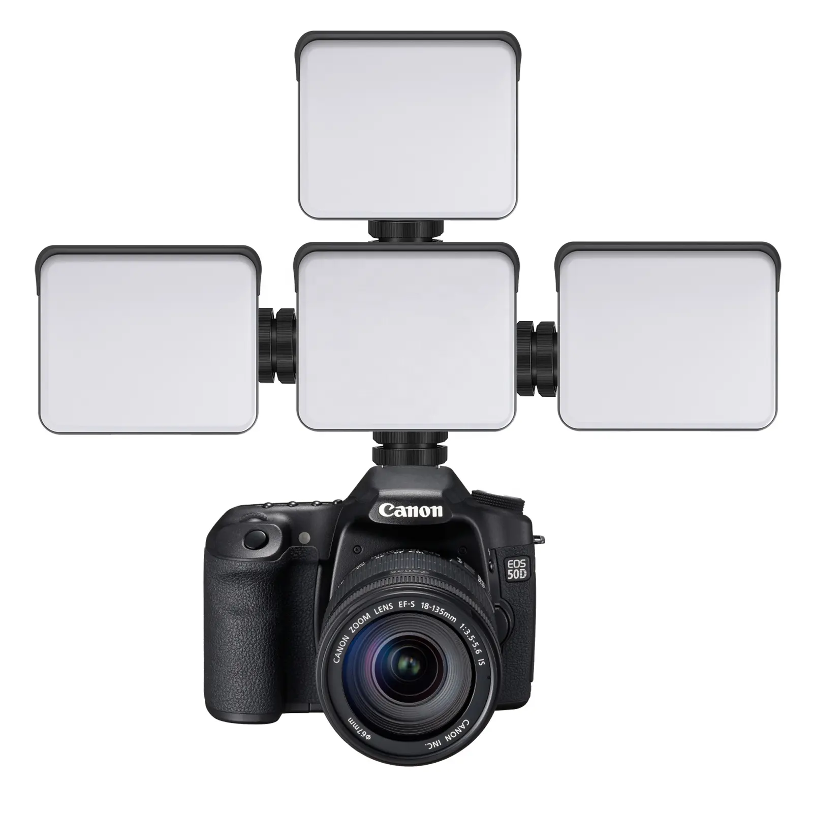 Mini videocamera portatile a LED Vlog Light con 3 supporti per scarpe fredde per fotocamera reflex Vlog