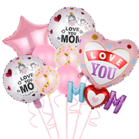 Globos de Aluminio Redondos/en Forma de Corazón de 18 Pulgadas para el Día de la Madre, Decoraciones para Fiestas de Cumpleaños