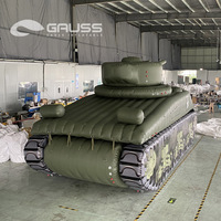 Vente Flash : Décoration Commerciale – Char Sherman Gonflable 1:1 avec Simulation de Radar Infrarouge pour Exposition Extérieure