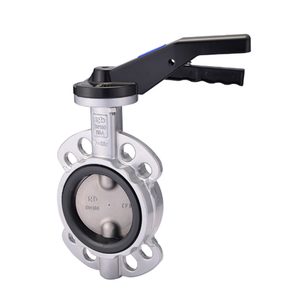 Válvula de lodo DN 300 de acero inoxidable con asiento de caucho fluorado, estilo Lug, para soldar - Product Image 1