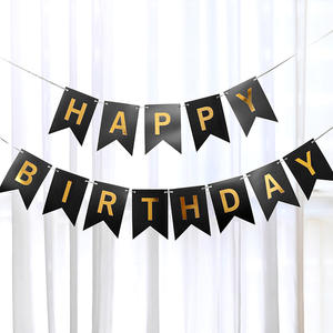 Bannière de décoration en papier pour fête d'anniversaire, 1 pièce, banderole <span class=keywords><strong>HB</strong></span> - Product Image 6