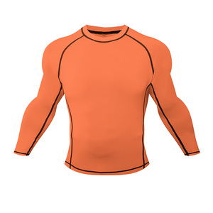 Camisa de Compressão de Manga Longa para Homens MMA BJJ, Peso do Tecido 200g, Gola Alta, Antiderrapante 3D, Secagem Rápida e Respirável para Treinamento de Luta - Product Image 3