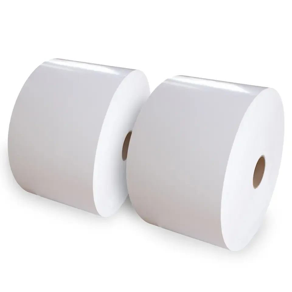 Premium Kwaliteit Direct Thermisch Zelfklevend Papier Jumbo Roll Gele Glassine Voering Fabrikant