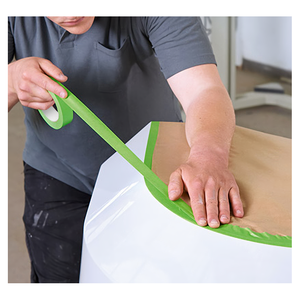 Ruban adhésif décoratif en papier crépon blanc et vert résistant aux UV, style Costa Rica, pour masquage de couleur et application automobile - Product Image 1