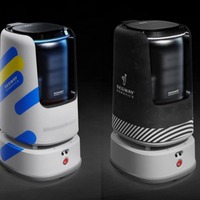 Robot Serveur Intelligent Commercial No.9 pour Hôtels, avec Évitement d'Obstacles, Capacité à Monter les Escaliers sur Plusieurs Niveaux, Blanc, Batterie 24V