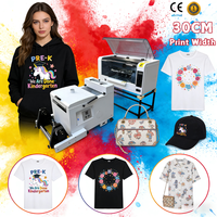 Imprimante DTF UV à film AB de taille A3 avec résolution 600dpi 30cm XP600 Séchoir à secouer et four pour t-shirts textiles pour imprimantes en cuir