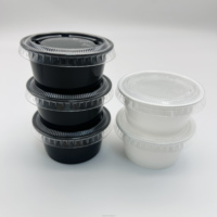Gobelets en plastique pour shots de gelée de 2 oz avec couvercles, petits gobelets à portion, gobelets à condiments jetables transparents, mini-gobelets de 0,5 oz à 5,5 oz