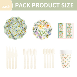 Platos y Servilletas de Papel con Diseño de Flores Silvestres DAMAI, Artículos para Fiestas, Platos Florales y Juego de Vajilla Desechable para Decoraciones de Primavera - Product Image 6