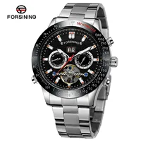 FORSINING 589 Luxus Automatikuhr Große Herrenuhren Tourbillon Mechanischer Chronograph Wasserdichte Armbanduhr