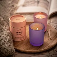 Mini grands bocaux à bougies en verre vides réutilisables de 7oz ambre noir givre mat clair brillant avec couvercles en bois