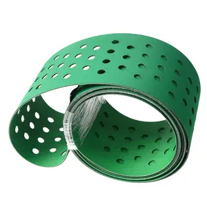 Green Conveyor Flat Feeder Belt Belt With Holes For PET Film Laminator Vacuum suction Paper Transmission Belts