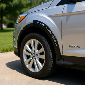 Moulure d'arche arrière pour Ford Escape 2013-2016, côté droit, finition mate, plastique noir, garniture de pare-chocs, installation par colle et vis P0891 - Product Image 2