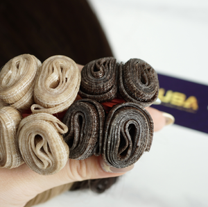 ผมต่อแบบเส้นตรง  ผมแท้เวียดนาม  แบบ Double Drawn Remy  ทรงตรง  แบบ Hybrid Genius Weft ขายส่ง - Product Image 1
