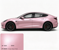 Film de protection de carrosserie de voiture de qualité supérieure en PET, couleur pêche rêve, luxe, changeant de couleur, anti-UV, anti-rayures, protection de la vie privée, teinté