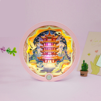 Tourist Souvenir Kühlschrank Magnet: Yellow Crane Tower Kleines Papier Carving Light Box Diorama Papier Schatten Magnet Dekor