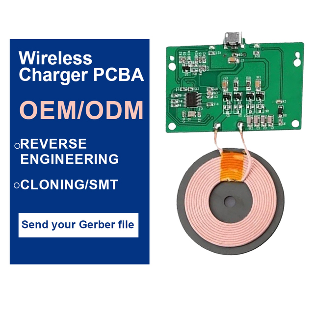 KLS Standard Wireless Charging Receiver PCBA Board Coil Mobile Phone Charging Kit with Inductor Coil Custom PCB Manufacturer