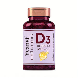 Vitamine D3 de haute qualité SANS GLUTEN Soutient la santé immunitaire et osseuse Améliore l'absorption du calcium Gélule molle - Product Image 1