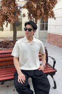 เสื้อโปโลเนื้อนุ่มพรีเมียมสำหรับผู้ชาย ผ้าผสมวิสโคสและโพลีเอสเตอร์ ระบายอากาศได้ดี แขนสั้น คอปก เหมาะสำหรับใส่ลำลองในฤดูร้อนหรือใส่ทำงานแบบสบายๆ - Product Image 4