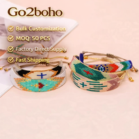 Bracelets perlés faits main Go2boho Eye Loom Beading, bijoux bohèmes pour enfants, nouvelle collection anniversaire.
