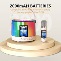 Altavoz Bluetooth RGB de 8W para Fiestas en Casa, Karaoke para Niños, Compatible con TF, AUX, Conexión Inalámbrica