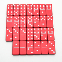 Dominos en aluminium billettes personnalisés Gravés à la main en acier inoxydable Titane Aluminium Double 6 dominos métalliques