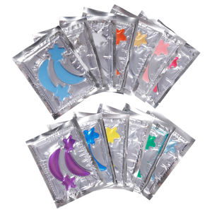 Masque pour les yeux en hydrogel compressé naturel végétalien personnalisé avec de l'acide hyaluronique, patch en gel doré liftant - Product Image 1