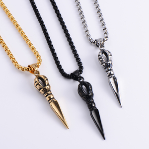 Colgante retro de acero inoxidable para hombre, elemento budista, sutra, cultura decreciente, caballete mágico, joyería - Product Image 5