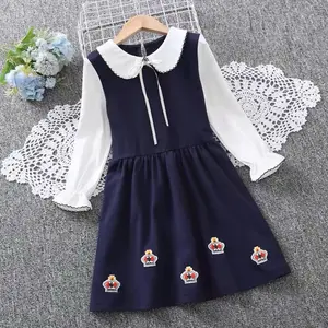 Girls Peter Pan Collar Dress Back To School Uniform Costumes Shirtdress School Uniform Dressy Custom