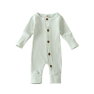 Combinaison d'hiver pour bébé de haute qualité, couleur unie, manches longues, pyjama pour bébé, vêtements pour bébé 100% coton, barboteuses - Product Image 4