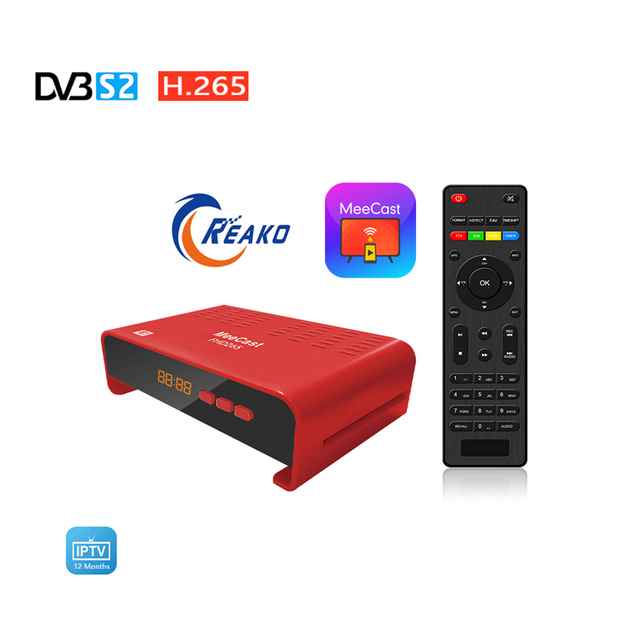 GX6605H WiFi Plastic Digital Satellite Receiver Set-top Box Full HD H.265 DVB-S2 FTA STB Free Air Decoder C/Ku Band MeeCast/DLNA