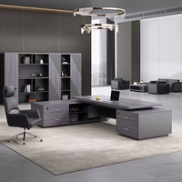 MDF peinture moderne bureau commercial bureau haut de gamme Durable grand luxe luxe patron exécutif PDG bureau bureau