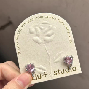 Luxueux personnalisé 300gsm circulaire Art papier bijoux carte d'affichage gaufrage boucles d'oreilles bijoux carte affichage suspendu avec Logo en aluminium - Product Image 4