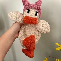 Kaiyue Della Canard Doux Animal En Peluche Jouet À La Main Crochet Amigurumi Chenille Matériel Lovey Crochet Motif Bébé Cadeau Jouets