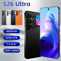 Smartphone S26 Ultra, écran haute définition de 7,3 pouces, appareil photo 108MP, batterie 8000mAh, 22 Go + 2 To de stockage, téléphone mobile 5G