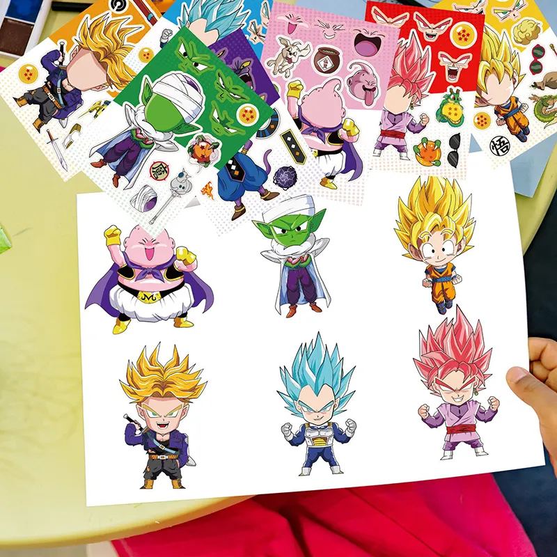 Hot Sale Cartoon Anime Dragon Ball Vegeta Son Goku DIY Stickers Decoration Jigsaw Puzzle Toys Dress Up Decals Educational Toys