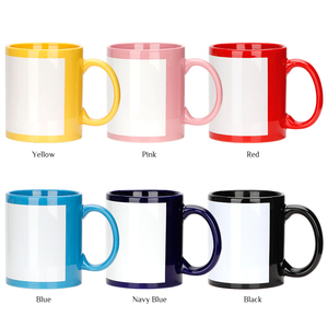 Mugs à sublimation vierges 11oz en céramique, tasses à café avec poignée 6 couleurs, pour impression par transfert thermique, cadeaux promotionnels DIY - Product Image 2